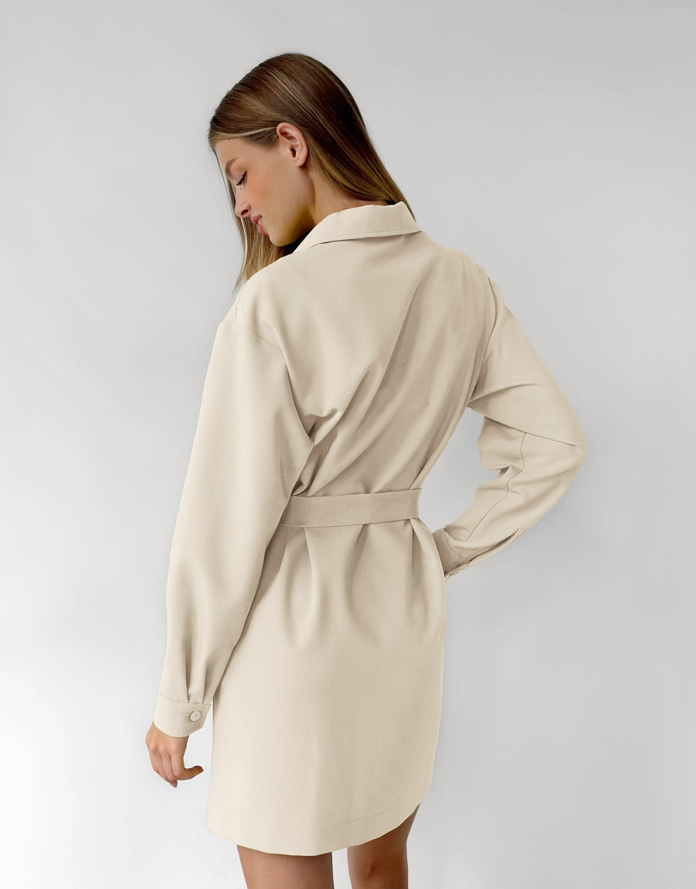 SOPHIA | STRUCTURED BELTED SHIRT DRESS